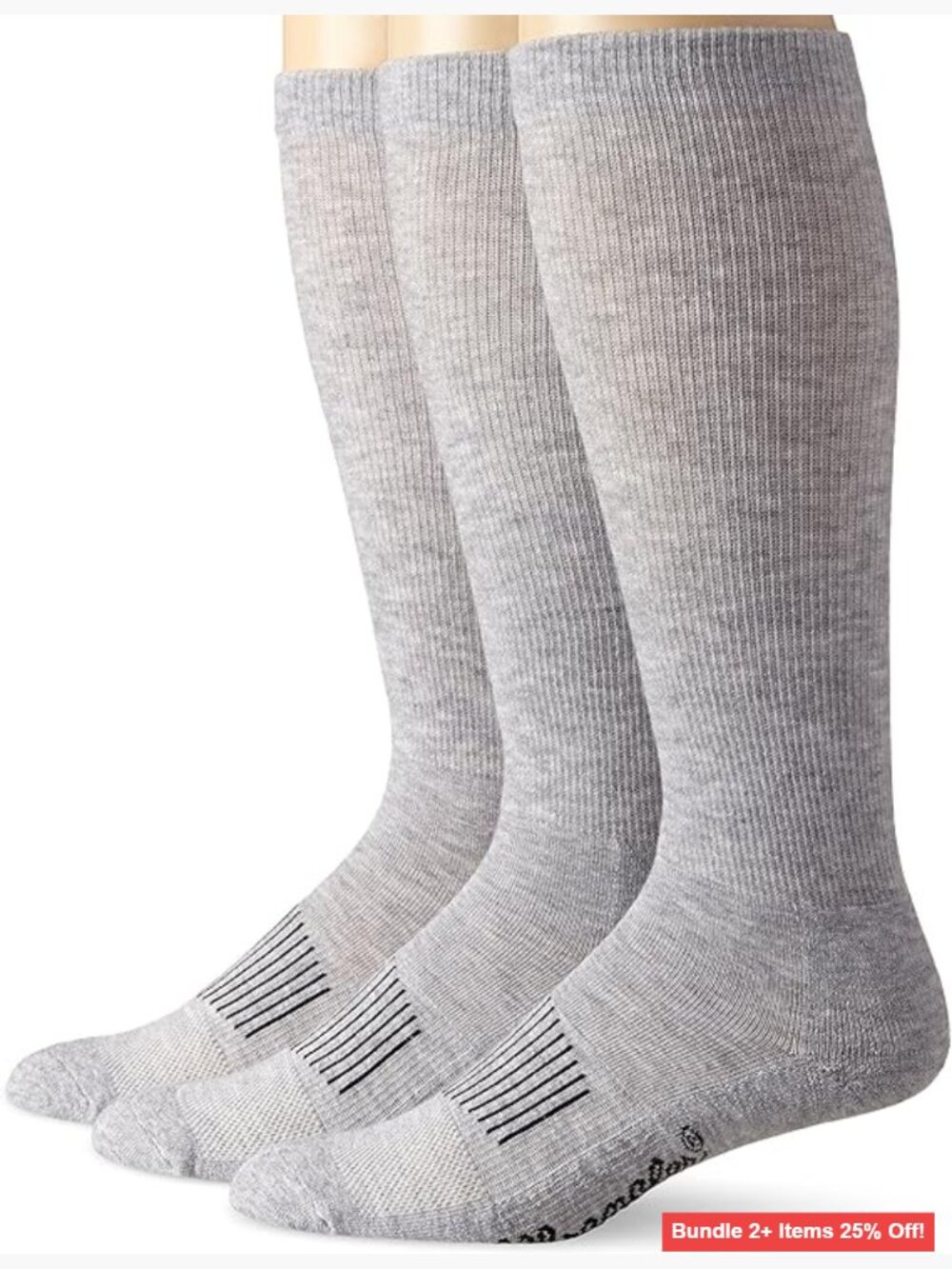 3 Pack Men's Western Boot Socks Moisture Wicking Arch Support Crew